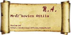 Mrákovics Attila névjegykártya